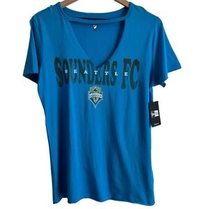 SOUNDERS FC SEATTLE NEW ERA SHORT SLEEVE SHIRT SIZE MEDIUM BRAND NEW WITH TAGS